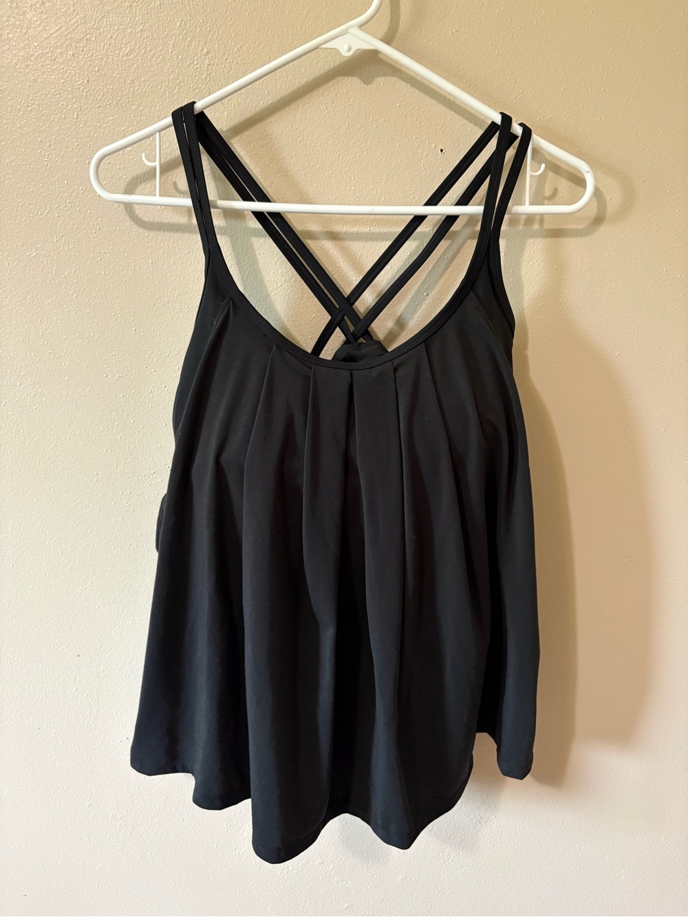 Halara Double Straps Pleated Quick Dry Yoga Cami Top Womens size Large